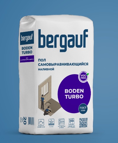 Bergauf Boden Turbo самовыравнивающийся наливной пол 20кг/64