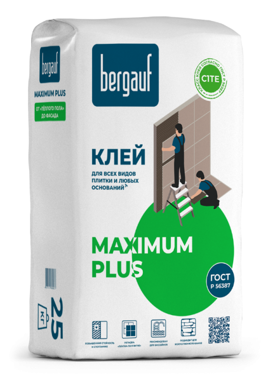Bergauf Keramik Plus С1 Клей усиленный плиточный 25кг/56